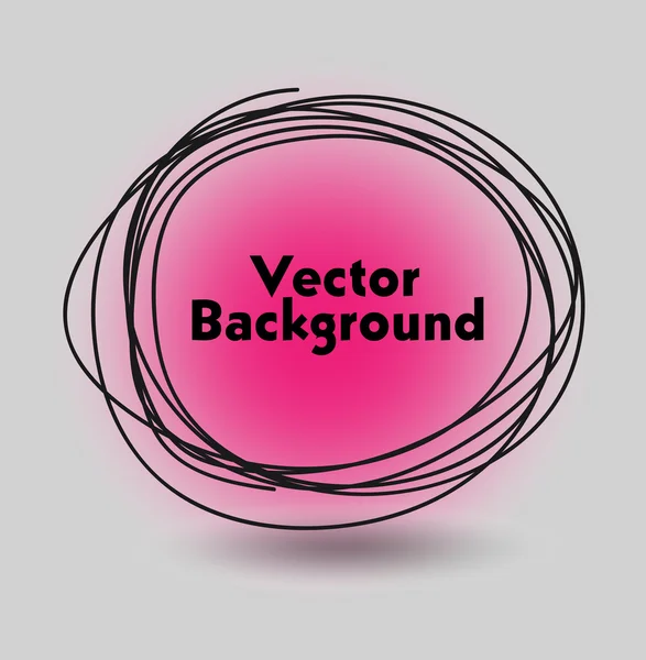 Bandeira circular Scribble — Vetor de Stock