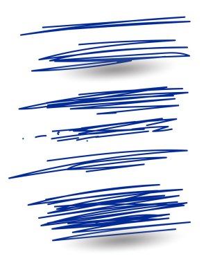 Renkli elle çizilmiş karalama smear