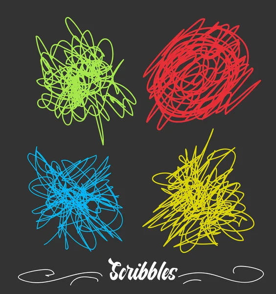 Färgglad abstrakt Scribble mönster — Stock vektor
