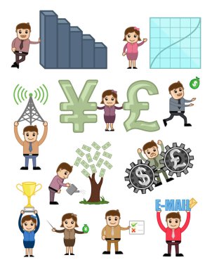 Çizgi film iş kavramsal grafik