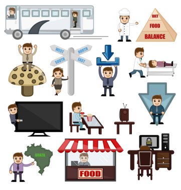 İş n seyahat karikatür vektör çizim