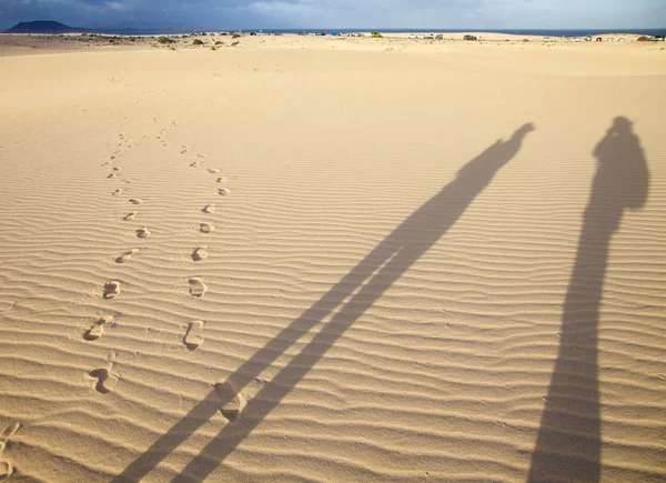 Nízké večerní světlo v duny Corralejo — Stock fotografie