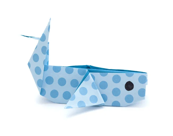 Origami wieloryb modelu — Zdjęcie stockowe