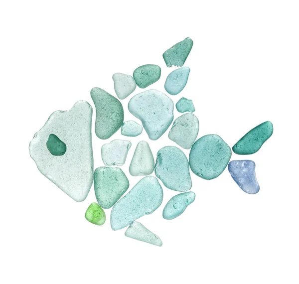 바다 유리 조각을 화이트 — 스톡 사진