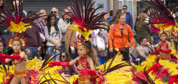 Las Palmas kinderen carnaval Parade — Stockfoto