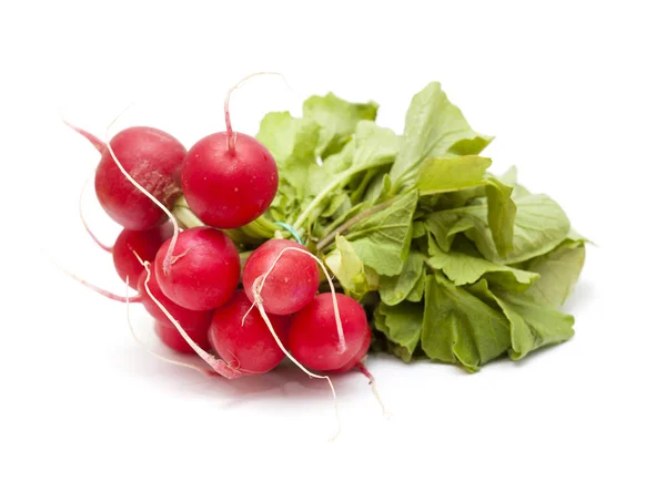 Bunch of radish isolated on white — Stock Photo, Image