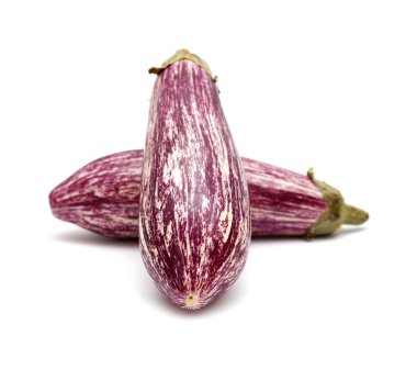 çizgili patlıcan izole