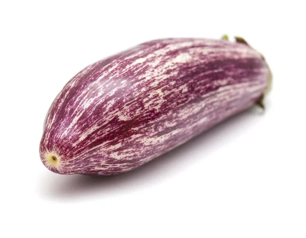 Stripy eggplant isolated — Stock Photo, Image