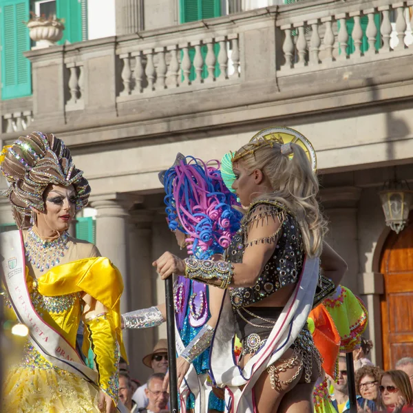 Las Palmas belangrijkste carnival parade — Stockfoto