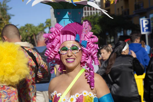 Las Palmas hovedparade med karneval – stockfoto