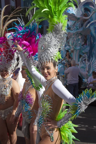 Las Palmas main Carnival parade — Stock Photo, Image