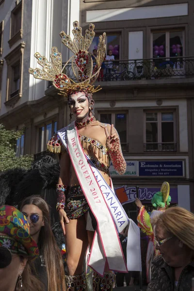 Las Palmas belangrijkste carnival parade — Stockfoto