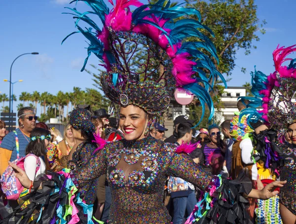 Las Palmas belangrijkste carnival parade — Stockfoto