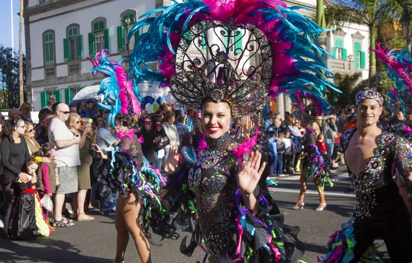 Las Palmas belangrijkste carnival parade — Stockfoto