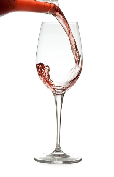Rose wine being poured — Stock Photo, Image