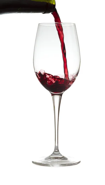 Červené víno se nalévá — Stock fotografie