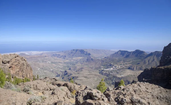 Gran Canaria, widok z najwyższym obszarów, Las Cumbres — Zdjęcie stockowe