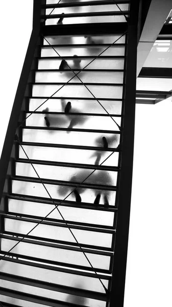 유리 계단 개요 — 스톡 사진