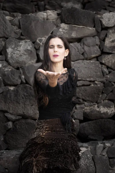 Flamenco in low-key — Stock Photo, Image