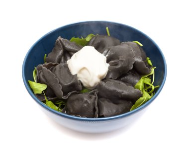 taze cattlefish mürekkep Tortellini