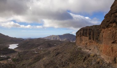 Gran Canaria, Ocak 2018, en büyük tatlı su depoları birini Chira çok düşük su seviyesi vardır