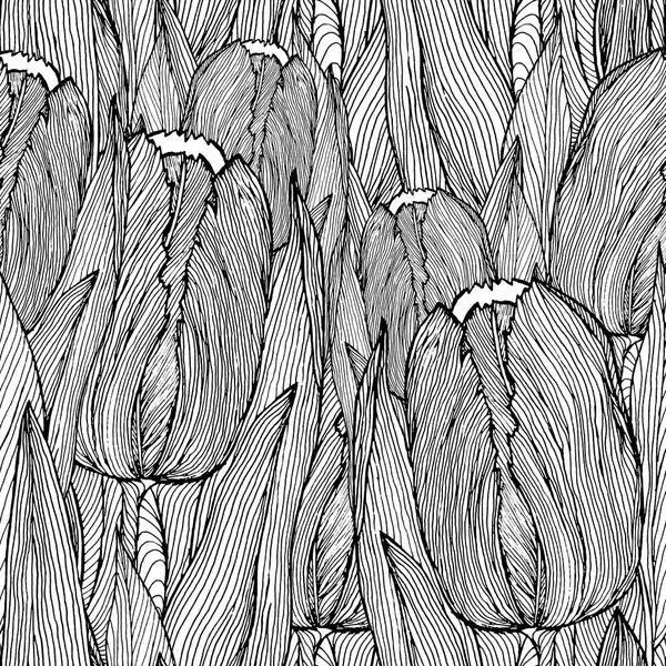 hand-drawn tulip flowers background