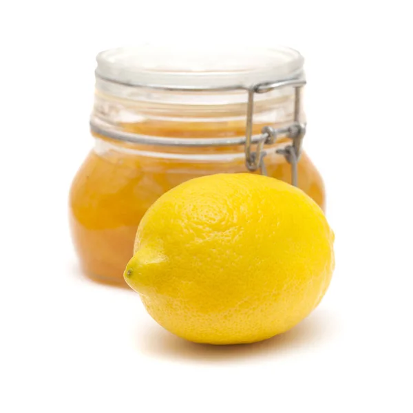 A jar of lemon marmalade — Stock Photo, Image