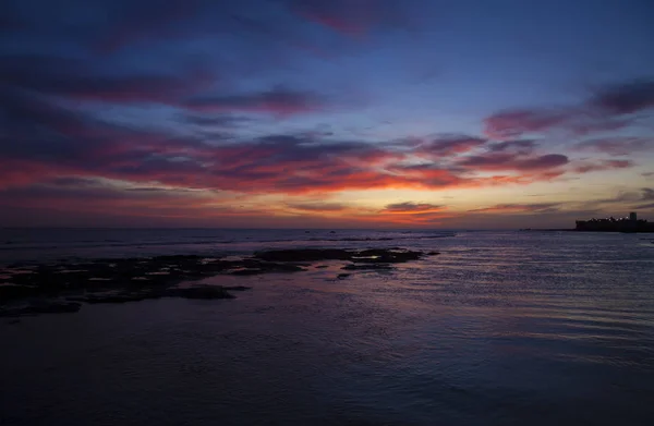 Beau crépuscule à Cadix, Espagne — Photo