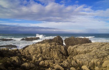 Cantabria kıyıları, fırtına
