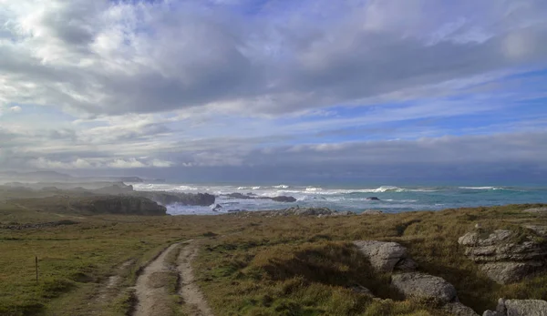 Cantabria kıyıları, fırtına