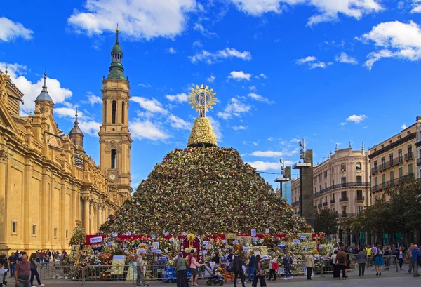 Zaragoza Fiestas del Pilar Stockfoto