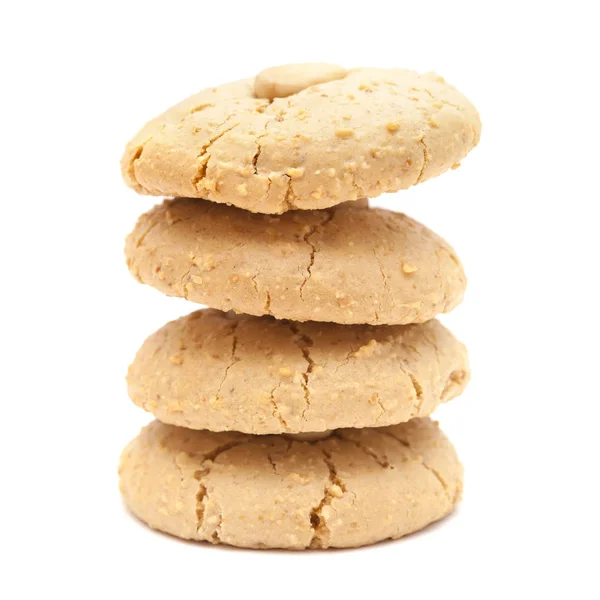 Galletas de almendras blandas aisladas en blanco — Foto de Stock