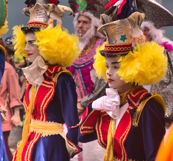 Las Palmas Espanha Fevereiro 2020 Curta Parada Carnaval Prossegue Pelas — Fotografia de Stock