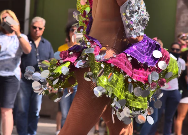 Las Palmas Spanien Februar 2020 Kurzer Karnevalsumzug Durch Die Straßen — Stockfoto