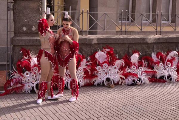 Las Palmas Spain February 2020 Колективи Музики Танців Мургас Супровідні — стокове фото