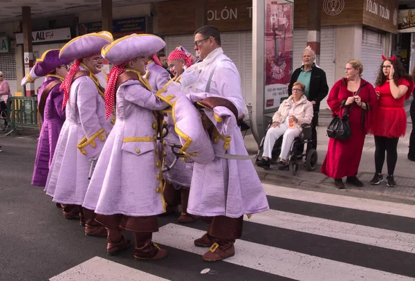 Las Palmas España Febrero 2020 Colectivos Música Danza Murgas Comparsas —  Fotos de Stock