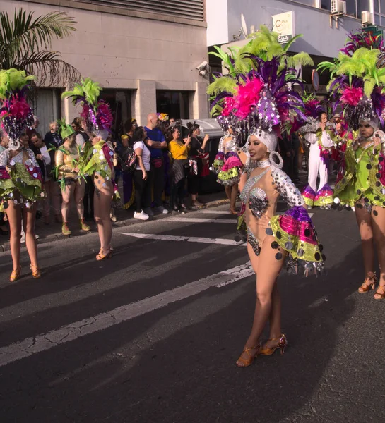 Las Palmas Espanha Fevereiro 2020 Coletivos Música Dança Murgas Comparações — Fotografia de Stock