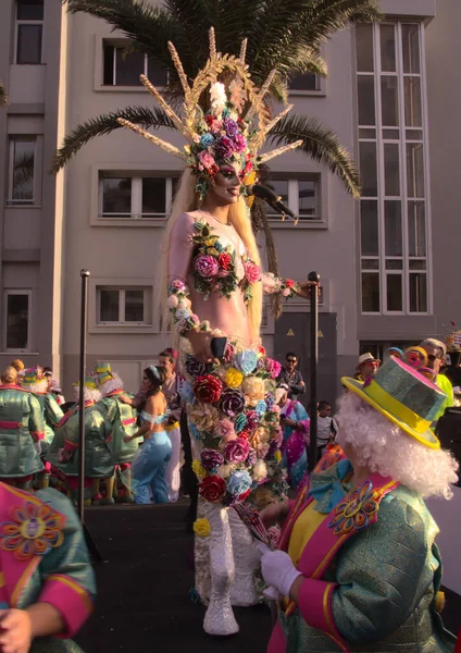 Las Palmas España Febrero 2020 Drag Queens Participa Desfile Principal — Foto de Stock