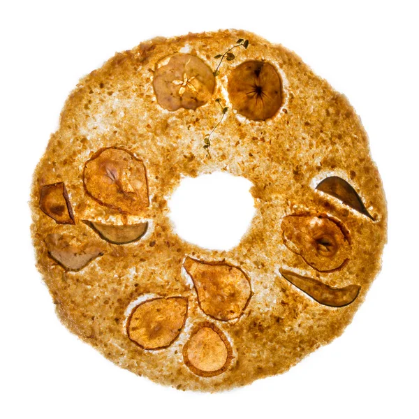 Tatlı meyve pastil yuvarlak beyaz arka plan üzerinde şekil