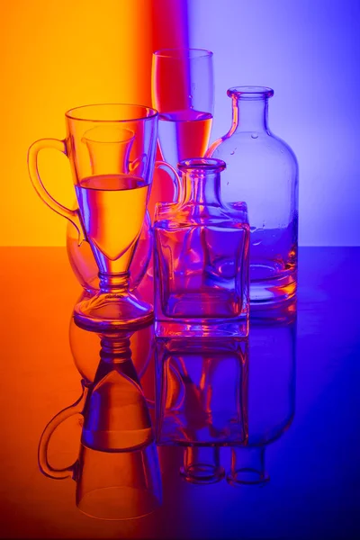 Still life with glass objects — Stock Photo, Image