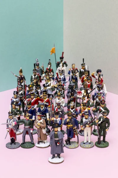 Tactical Formation Tin Soldiers Napoleonic Wars 1812 — Stock Photo, Image