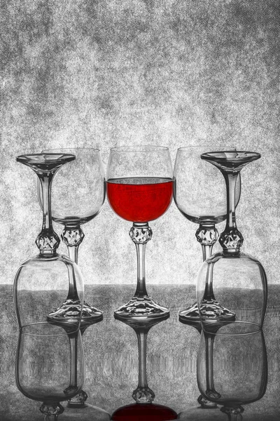 Still Life Glass Glasses Wine — Stock Photo, Image