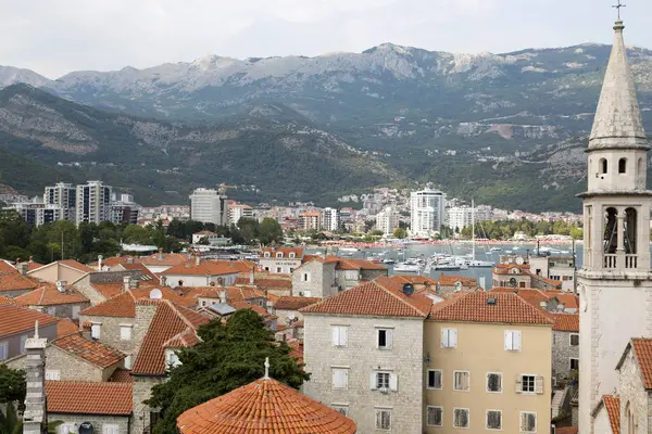 Megfigyelő Fedélzetre Ősi Erőd Citadella Város Budva Montenegró Augusztus 2017 — Stock Fotó