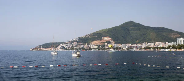 Budva Montenegro Agosto 2017 Panorama Costa Marítima Ciudad — Foto de Stock