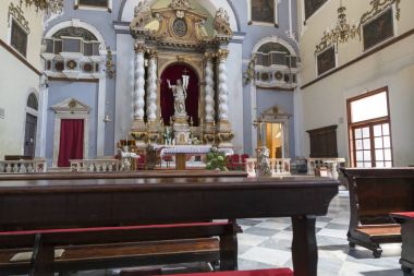 Dubrovnik, Hırvatistan - 06 Ağustos 2017: Katolik Kilisesi içinde