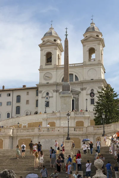 Roma Italia Agosto 2019 Iglesia Trinita Dei Monti — Foto de Stock