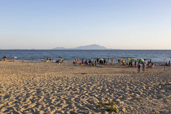 Castel Volturno Italia Agosto 2019 Playa Junto Mar Ciudad Castel — Foto de Stock