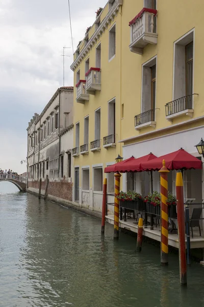 Venedig Italien August 2019 Facade Bygninger Bro Kanal Byen Venedig - Stock-foto