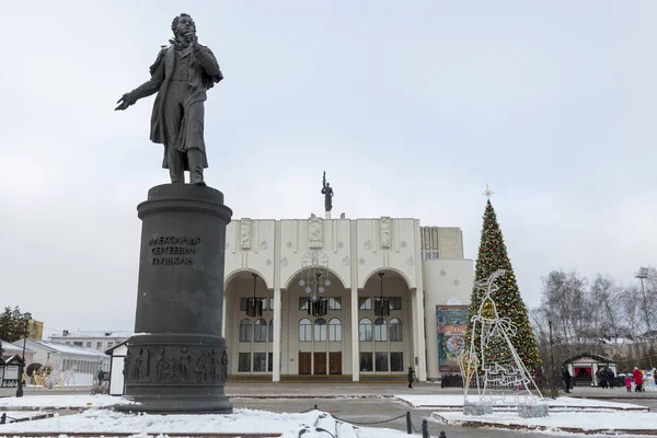 Kursk Ryssland Januari 2020 Monument Till Den Ryska Poeten Pushkin — Stockfoto