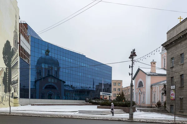 Kurszk Oroszország Január 2020 Kilátás Épületek Lenin Street Központjában Kurszk — Stock Fotó